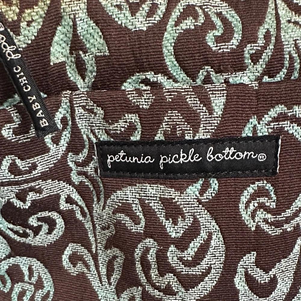 Petunia Pickle Bottom Brown & Turquoise Hobo Diaper Bag